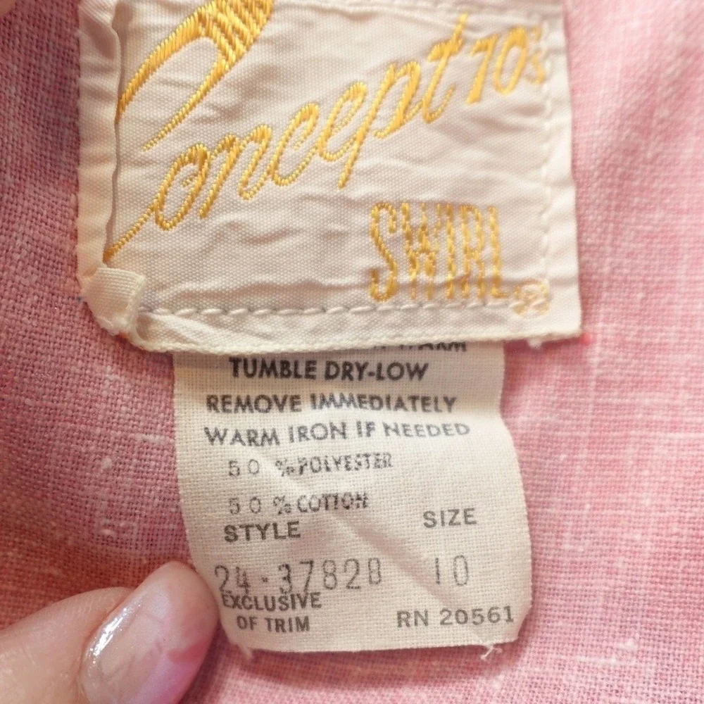 Concept 70's Swirl Dress Women's size 10 Large Maxi Wrap Ankle length Sleeveless
